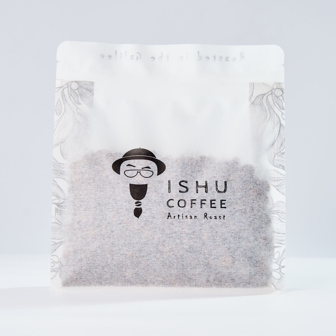 שקית קפה מודפסת של ISHU COFFEE